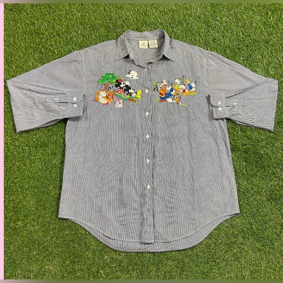 Vintage 90’s Disney Store Embroidered Button Up - Picture 1 of 2